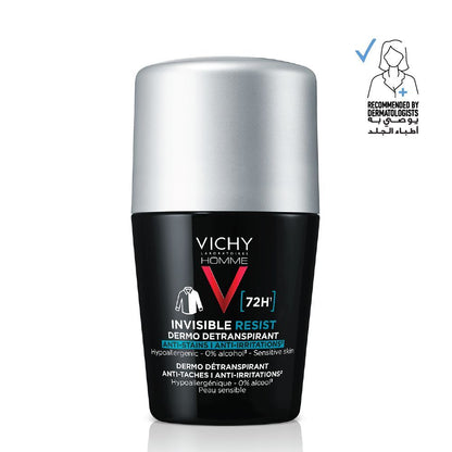 Vichy 72 Hours Invisible Resist Deodorant for Men, 50ml - Makkah Pharmacy
