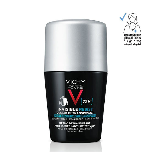 Vichy 72 Hours Invisible Resist Deodorant for Men, 50ml - Makkah Pharmacy