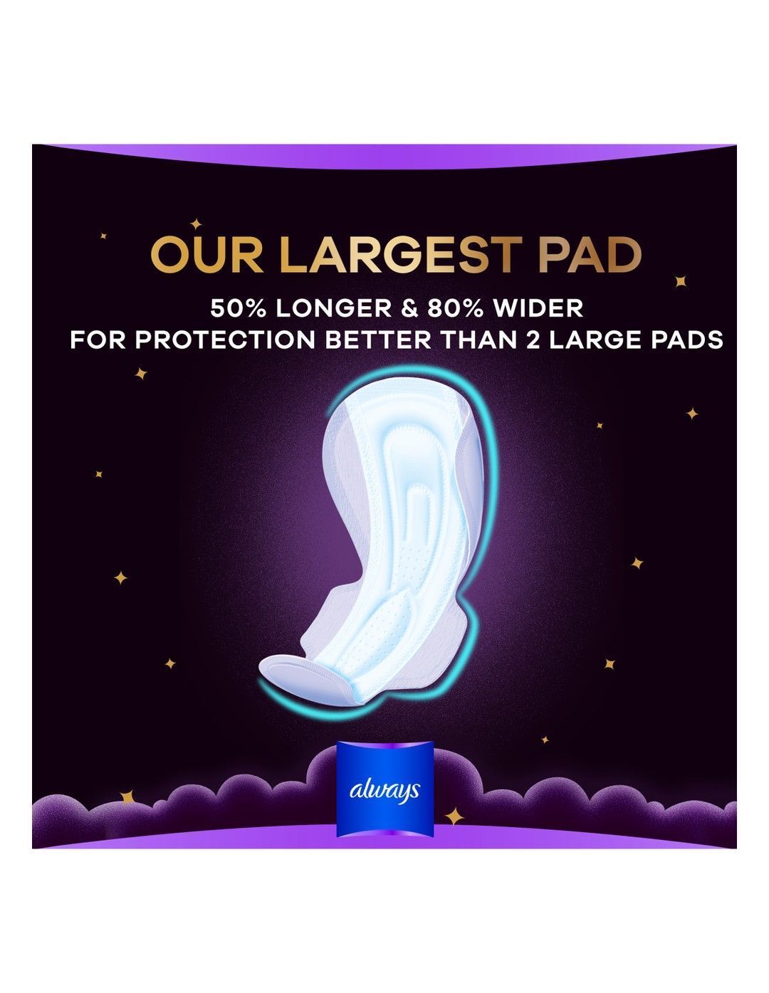 Always DreamZzz Clean & Dry Maxi Thick Night Heavy Pads with Wings, 7 Pieces - Makkah Pharmacy