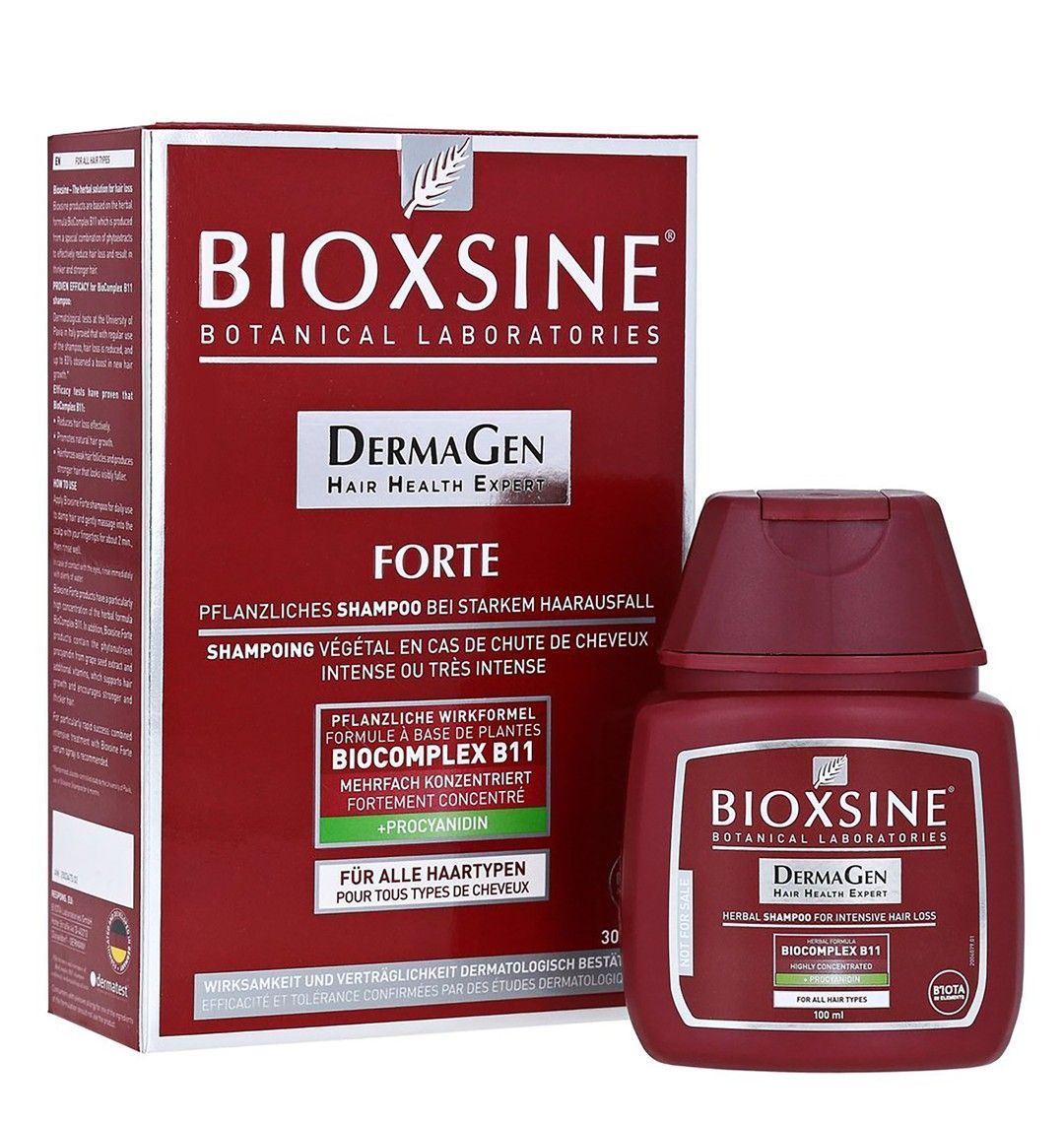 Bioxsine DermaGen Forte Anti-Hair Loss Biocomplex Herbal Shampoos for All Hair Types, 100ml - Makkah Pharmacy