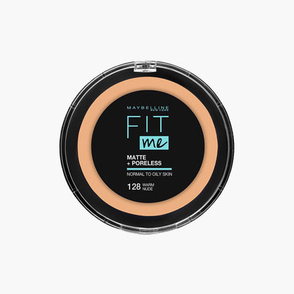 Maybelline Fit Me Matte + Poreless Compact Powder Normal & Oily Skin - 128 Warm Nude - Makkah Pharmacy