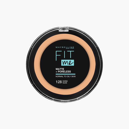 Maybelline Fit Me Matte + Poreless Compact Powder Normal & Oily Skin - 128 Warm Nude - Makkah Pharmacy
