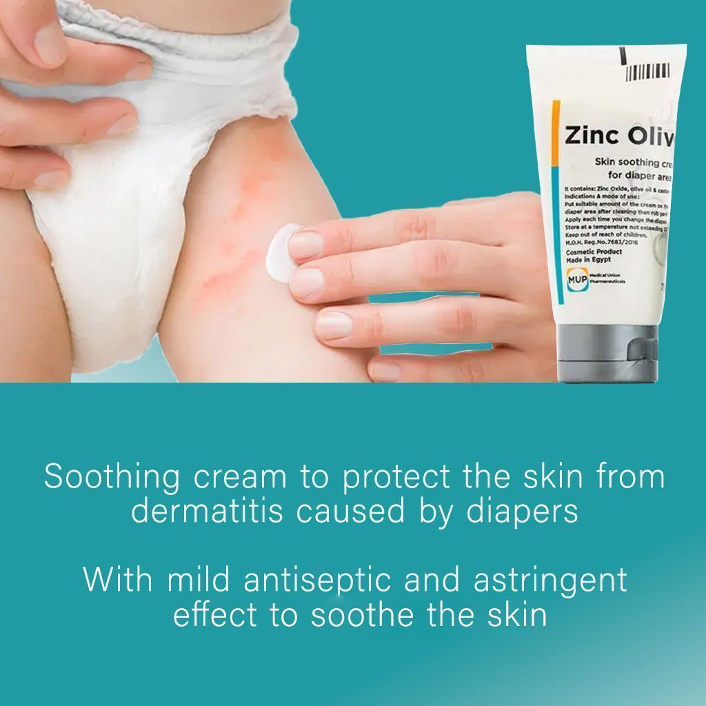 Zinc Olive Cream Skin Soothing Cream for Diaper Area, 75g - Makkah Pharmacy