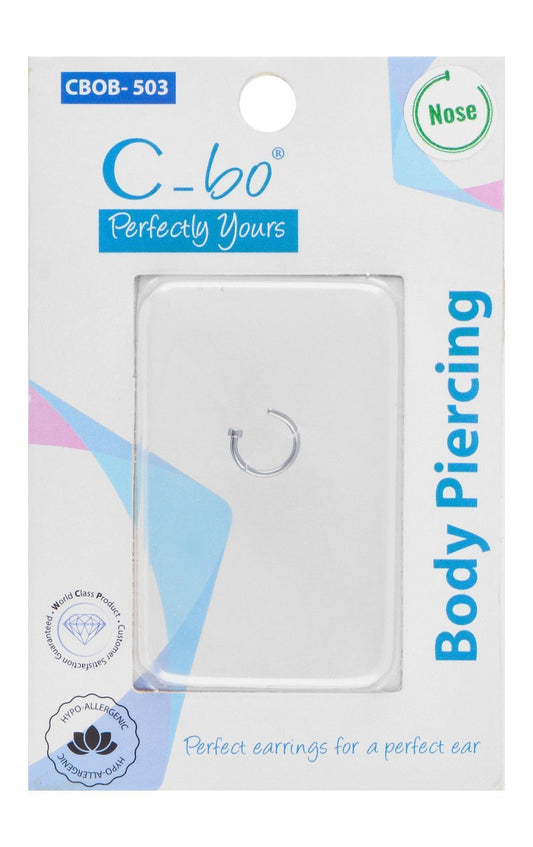 C-bo Hypoallergenic Silver Plated Nose Piercing, 1 Piece - Makkah Pharmacy