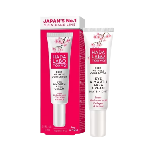 Hada Labo Tokyo Deep Wrinkle Corrector Eye & Mouth Area Cream 15ml