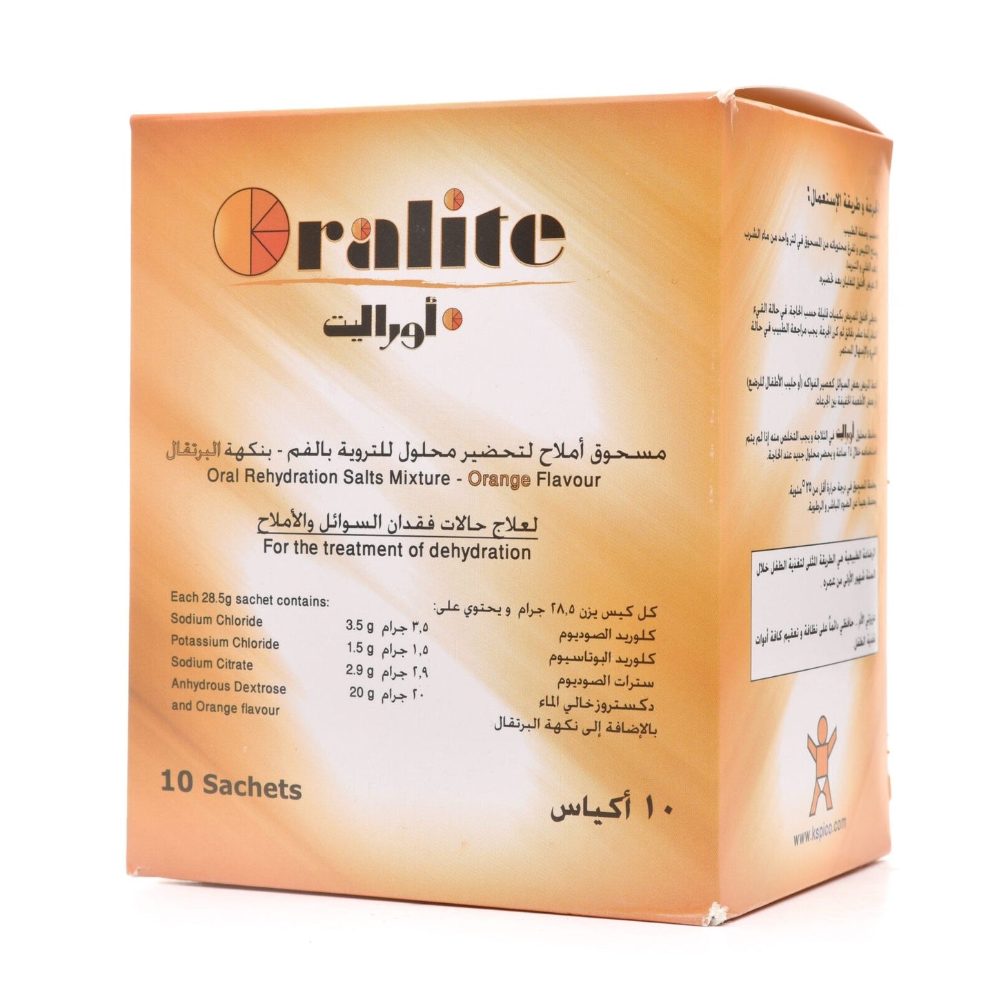 Oralite Orange Flavour 28.5G, 10 Sachet