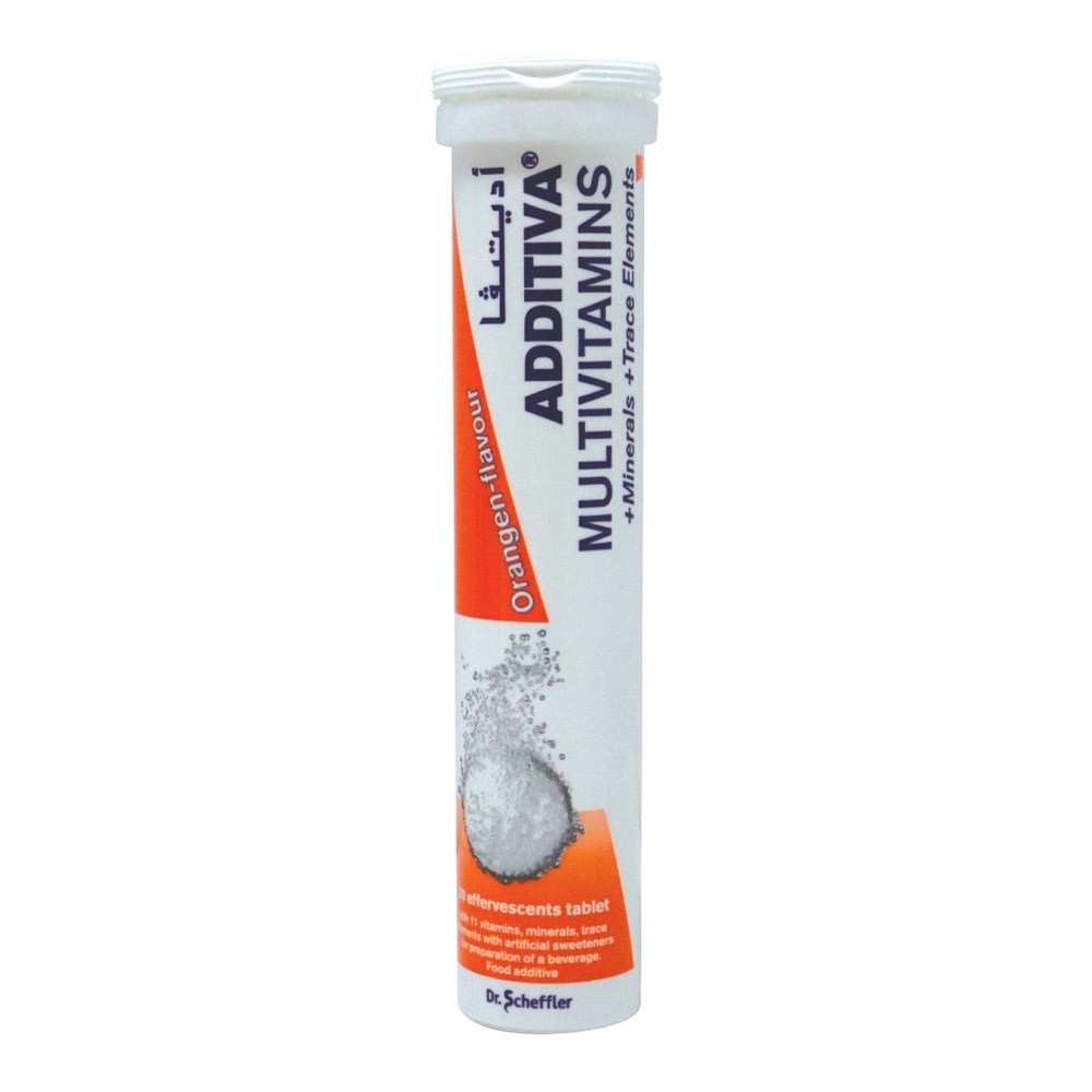 Additiva Multivitamins + Minerals + Trace Elements Orange Effervescent Tablets 20'S