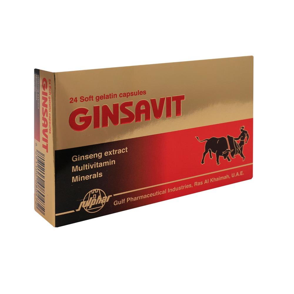 Ginsavit Soft Gelatin Capsules 24'S