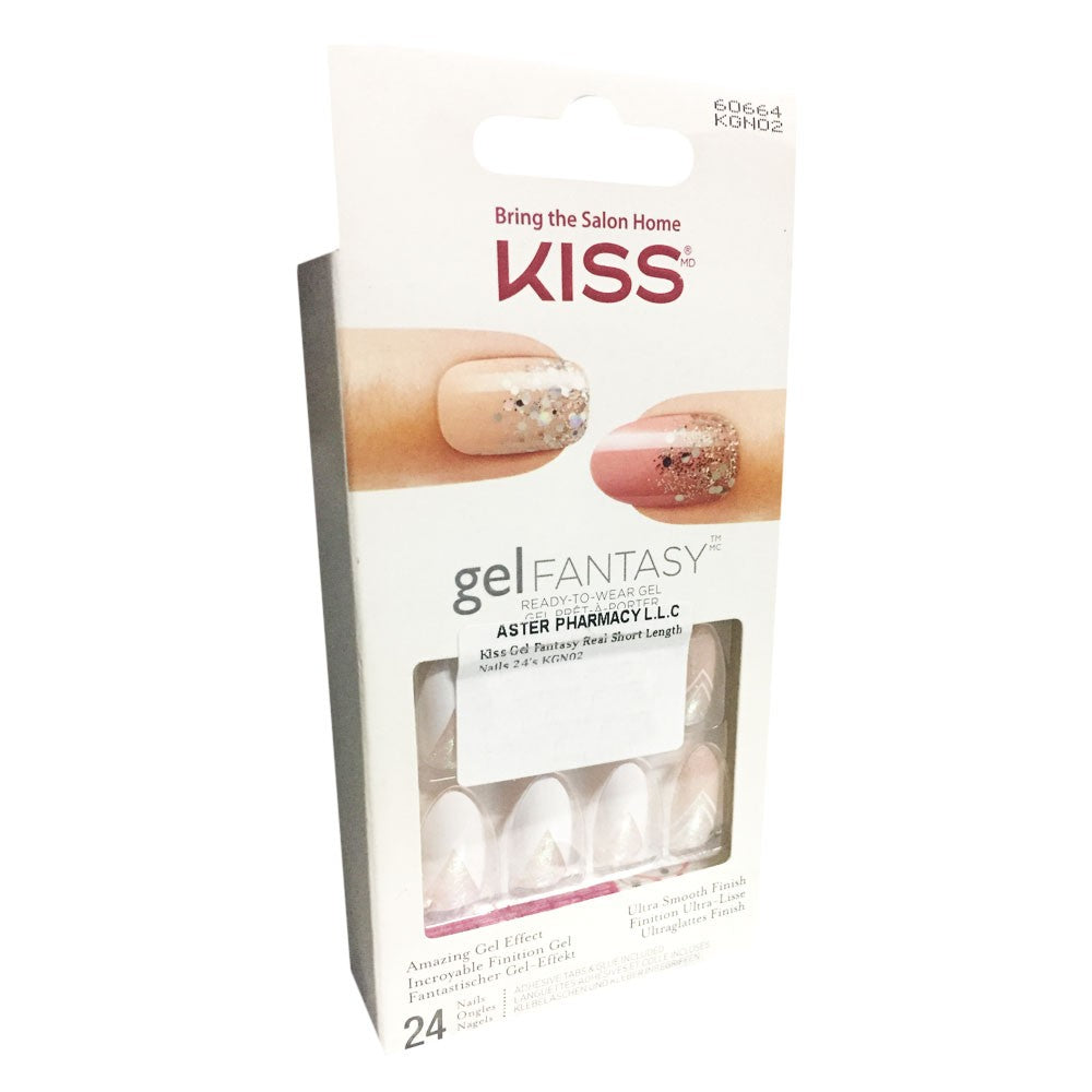 Kiss Gel Fantasy Real Short Length Nails 24'S Kgn02