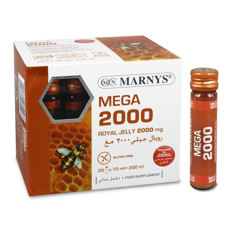 Marnys Mega 2000 Royal Jelly 10 Ml Vials 20'S