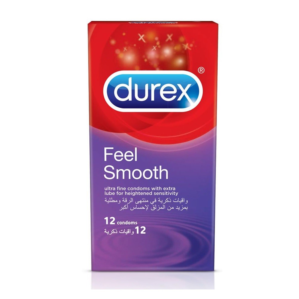 Durex Feel Smooth Condoms 12'S