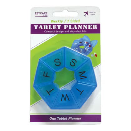 Ezy Care 17009 Weekly 7 Sided Tablet Planner