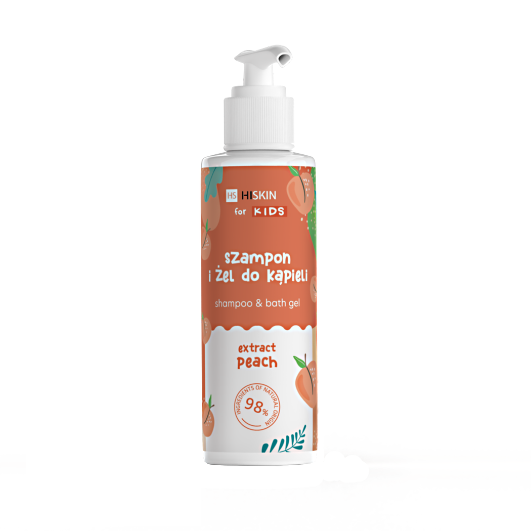 Hiskin Kids Shampoo & Body Gel Peach 280ml