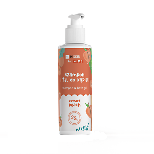 Hiskin Kids Shampoo & Body Gel Peach 280ml