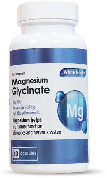 White Health Glycinate 400mg Capsules, 60 Pieces