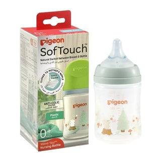 Pigeon SofTouch Green 160ml Anti-Colic Nursing Bottle (0+ Months), 1 Piece