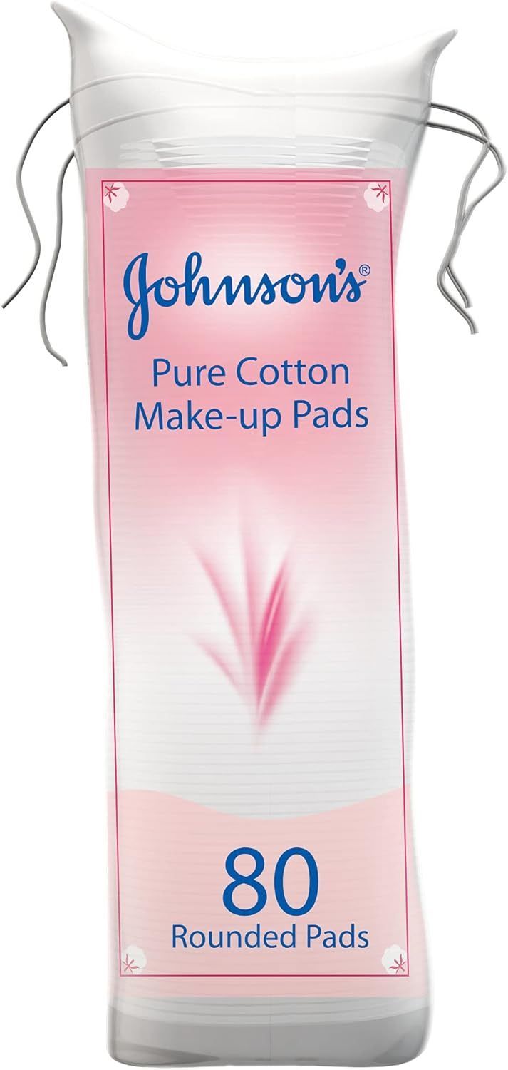 Johnson's Round Pure Cotton Makeup Pads, 80 Pieces - Makkah Pharmacy
