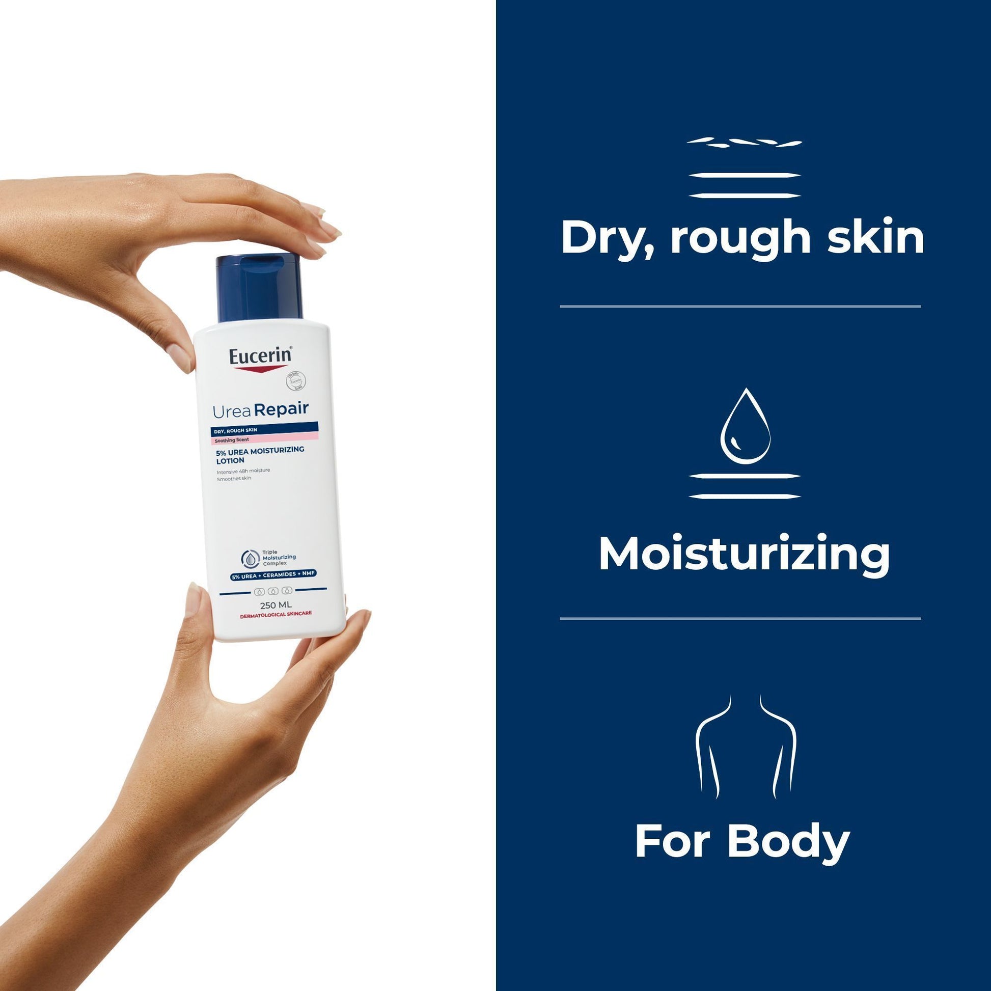 Eucerin Urea Repair Plus Lotion with 5% Urea for Dry & Rough Skin Soothing Scent, 250ml - Makkah Pharmacy