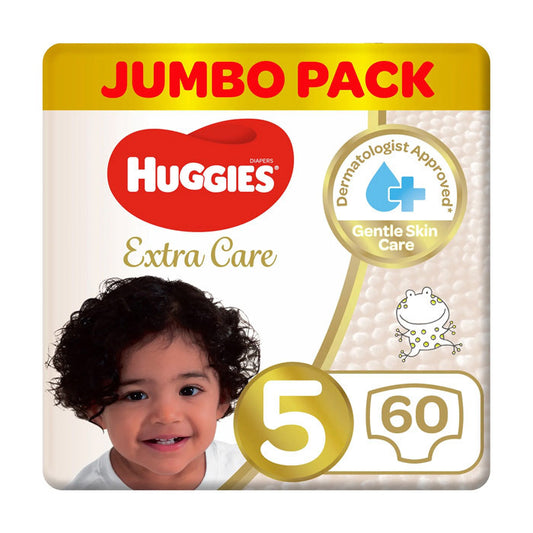 Huggies Extra Care Jumbo Pack Size 5 60'S