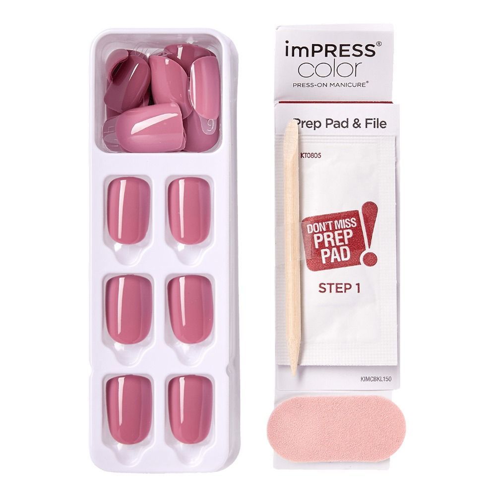 ImPRESS Color Petal Pink Press-On Manicure Nails 83744, 1 Pack