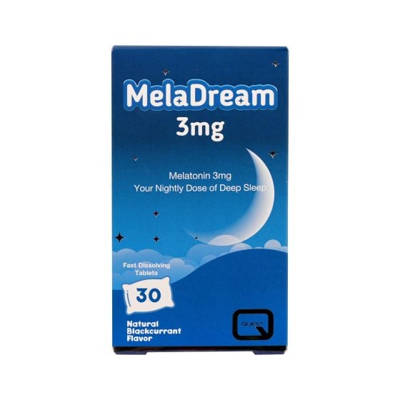 Meladream 3Mg Fast Dissolving Natural Blackcurrant Flavour Tablets, 30 Tablets