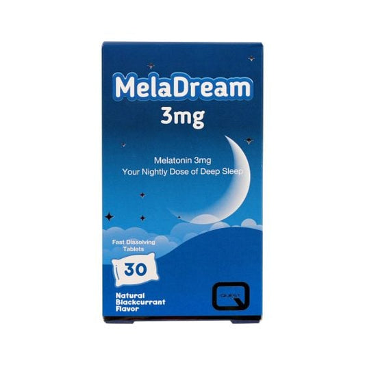 Meladream 3Mg Fast Dissolving Natural Blackcurrant Flavour Tablets, 30 Tablets