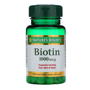 Nature'S Bounty, Biotin, 1,000 Mcg, 100 Coated Tablets