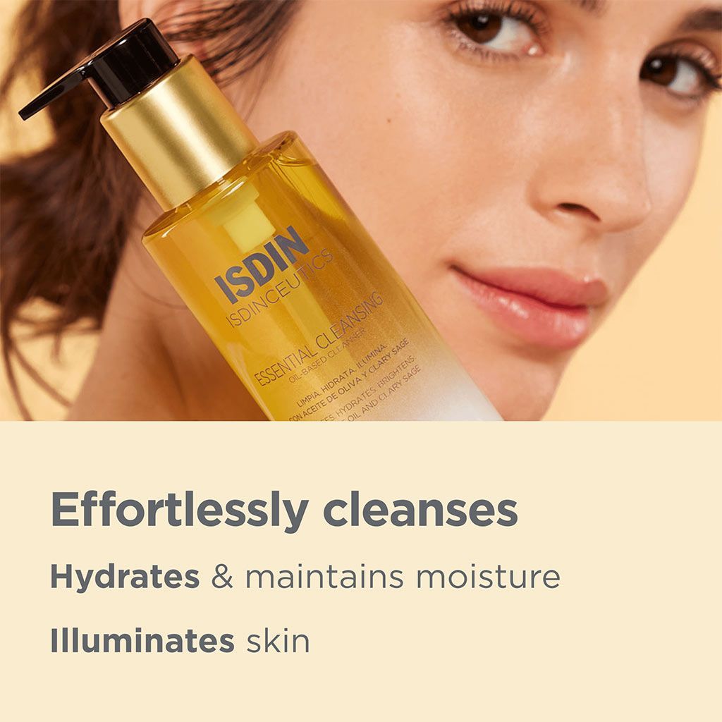 Isdin Isdinceutics Oil Based Hydrating & Brightening Facial Cleanser with Olive Oil & Clary Sage, 200ml - Makkah Pharmacy