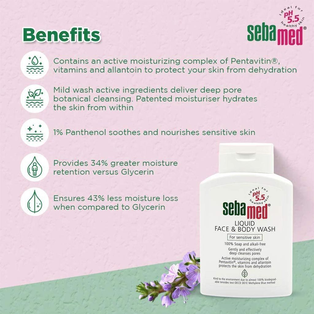 Sebamed Liquid Face & Body Wash, 200ml - Makkah Pharmacy