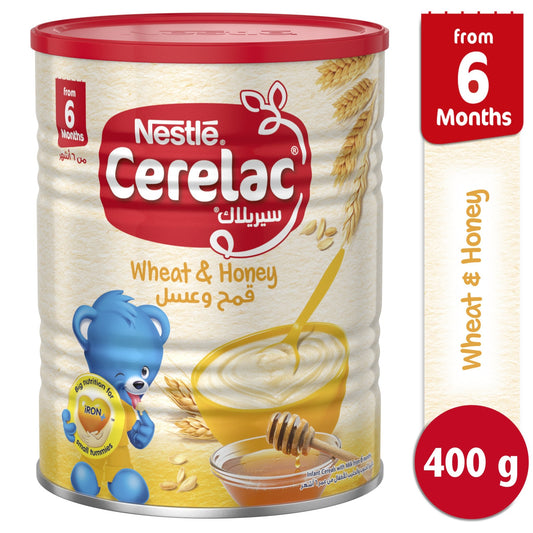 Nestle - Cerelac Cereals With Iron+ Wheat & Honey 400Kg Tin