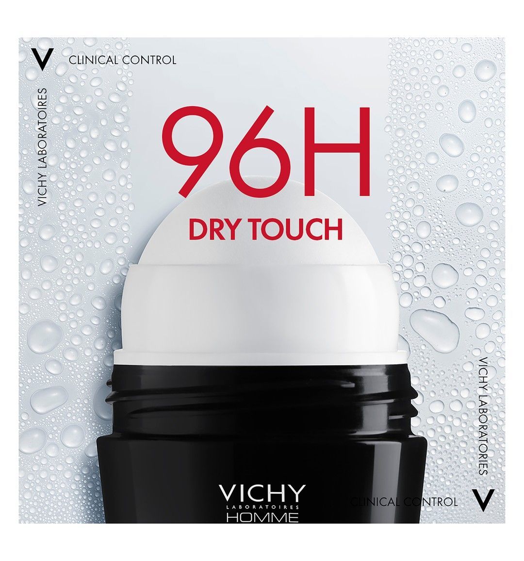 Vichy Hypoallergenic 96H Antiperspirant & Anti-Marks Roll-On Deodorant for Sensitive Skin, 50ml - Makkah Pharmacy