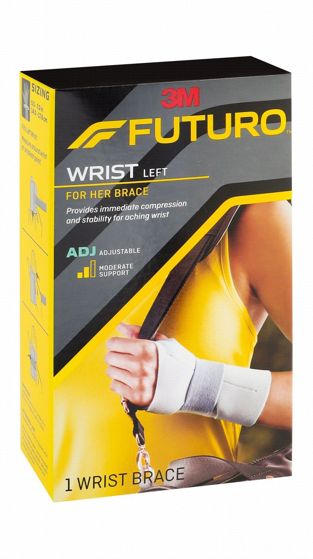 Futuro Women Adjustable Wrist Brace for Left Hand, 1 Piece - Makkah Pharmacy