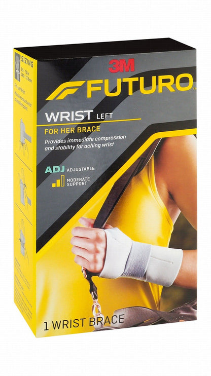 Futuro Women Adjustable Wrist Brace for Left Hand, 1 Piece - Makkah Pharmacy