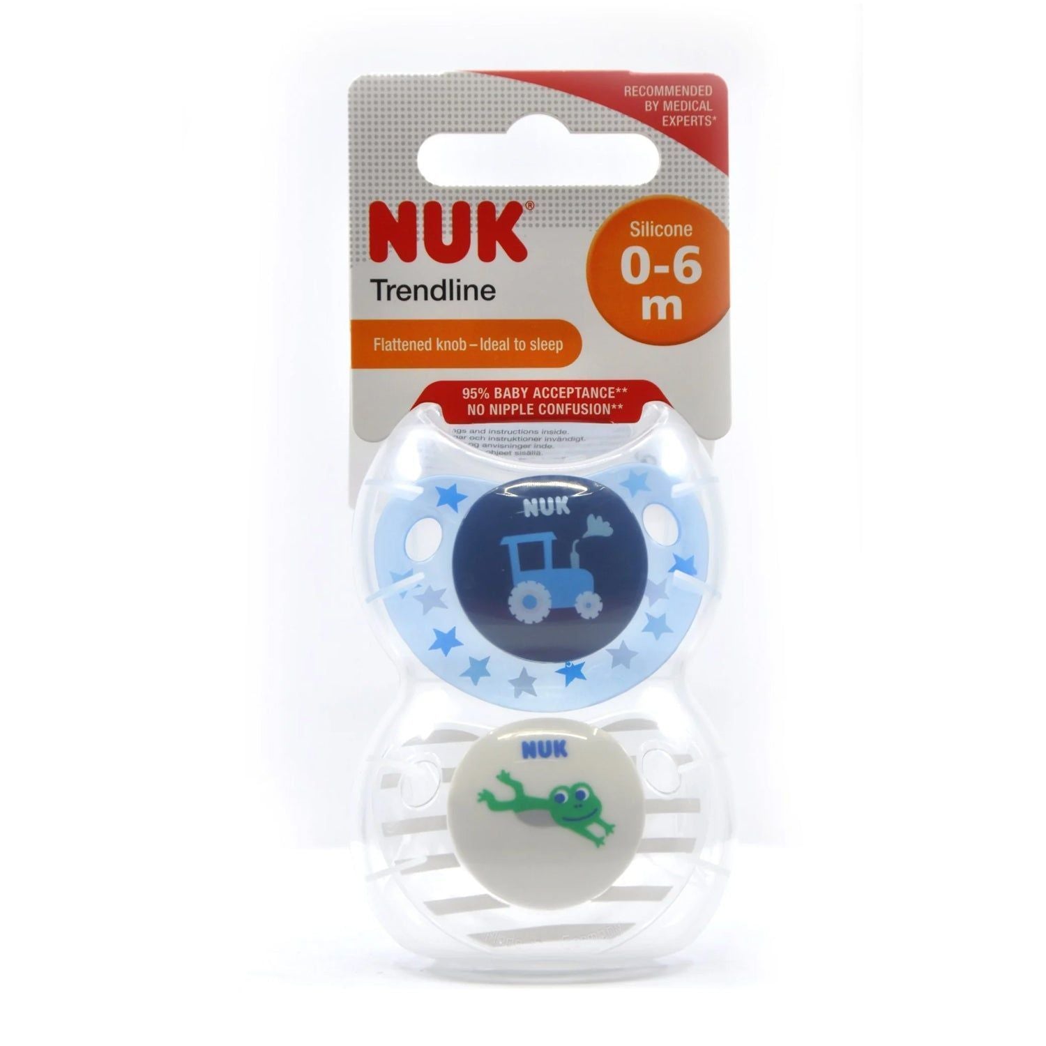 Nuk Trendline 0-6M Silicone Soother 2'S - Makkah Pharmacy