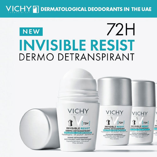 Vichy 72 Hours Invisible Resist Deodorant for Women, 50ml - Makkah Pharmacy