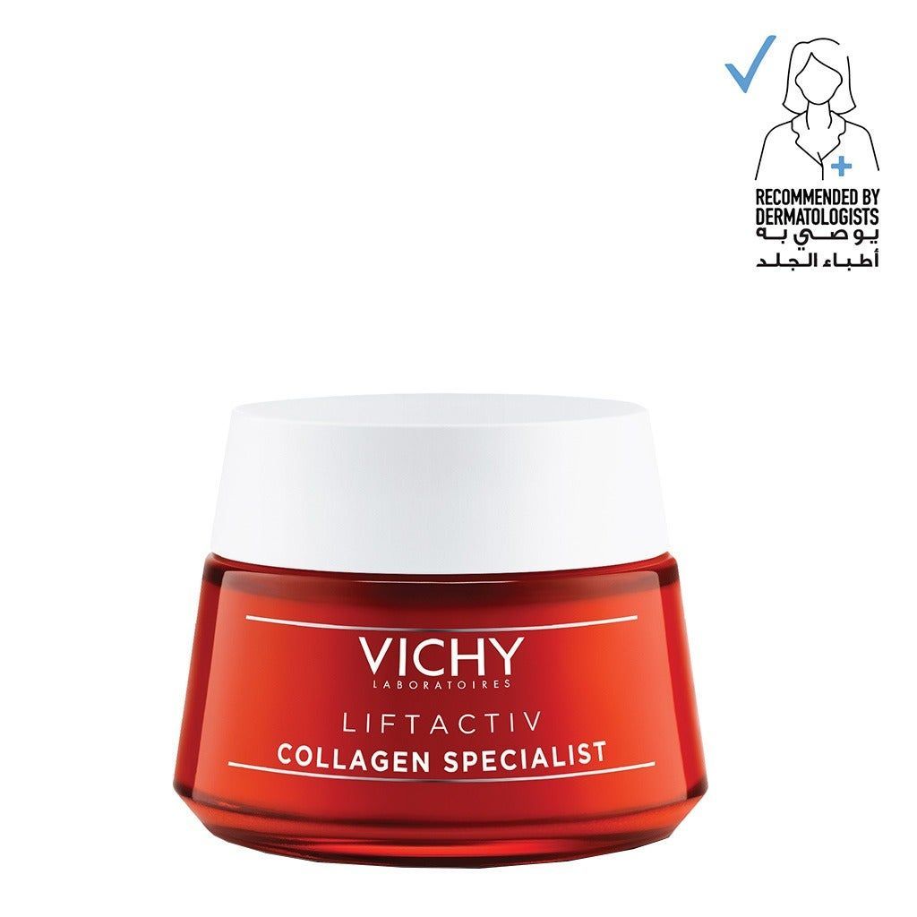 Vichy Liftactiv Collagen Specialist Day Cream Anti Aging Face Moisturizer, 50ml - Makkah Pharmacy