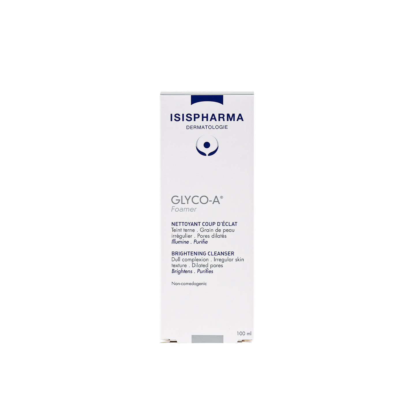 Isispharma Dermatologie Glyco-A Illuminating & Purifying Facial Foaming Cleanser for Pores & Dull Skin, 100ml - Makkah Pharmacy