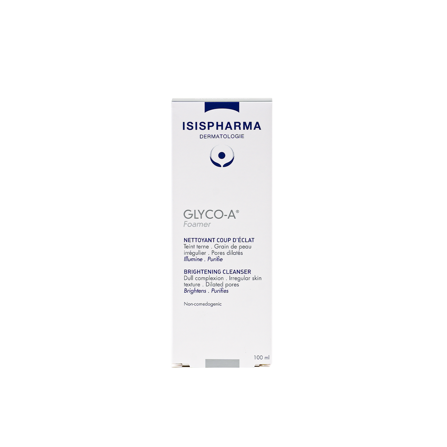 Isispharma Dermatologie Glyco-A Illuminating & Purifying Facial Foaming Cleanser for Pores & Dull Skin, 100ml - Makkah Pharmacy