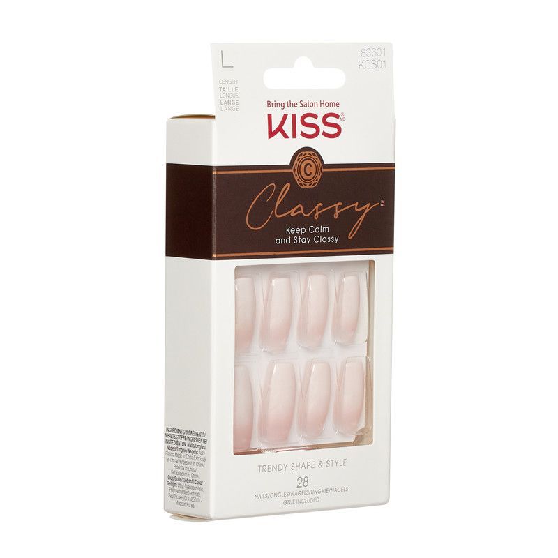Kiss Classy Pink Nails, 1 Pack - Makkah Pharmacy