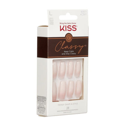 Kiss Classy Pink Nails, 1 Pack - Makkah Pharmacy