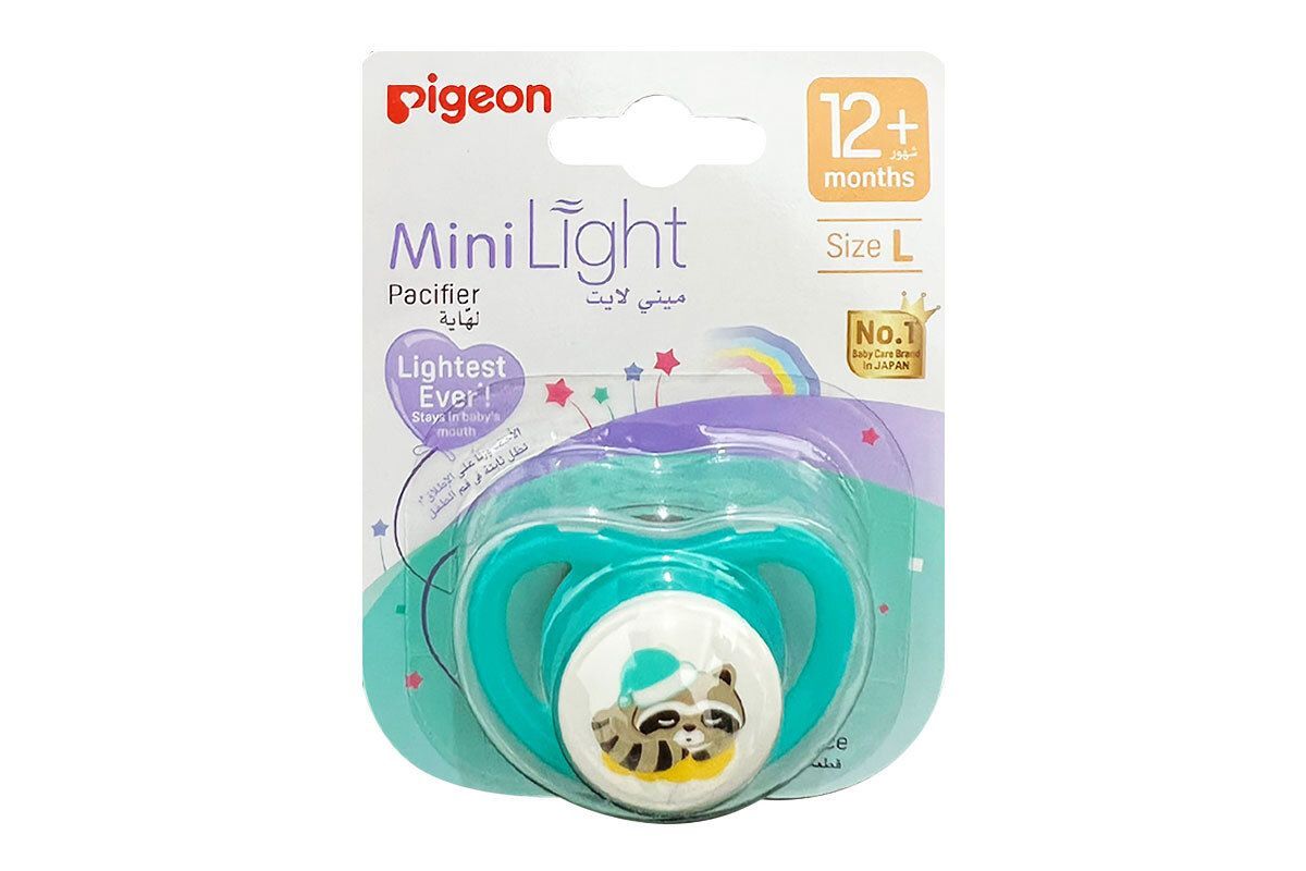 Pigeon Mini Light Green Large Pacifier (12+ Months), 1 Piece - Makkah Pharmacy