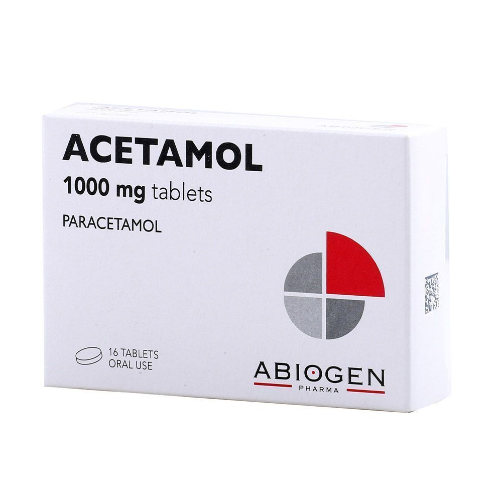 Acetamol 1000mg Paracetamol, 16 Tablets - Makkah Pharmacy