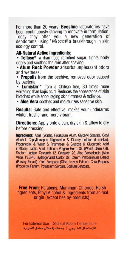 Beesline Whitening Pacific Island Deodorant Roll On, 2x50ml - Makkah Pharmacy