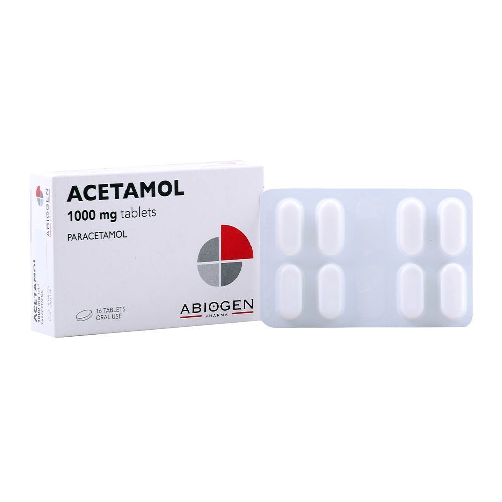 Acetamol 1000mg Paracetamol, 16 Tablets - Makkah Pharmacy