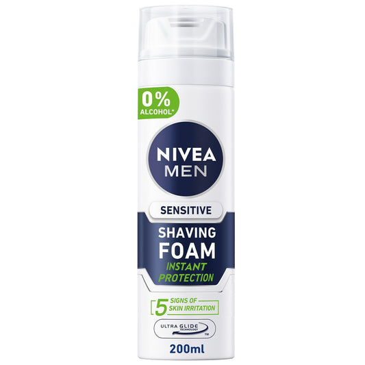 Nivea Men Shaving Foam for Sensitive Skin, 200ml - Makkah Pharmacy