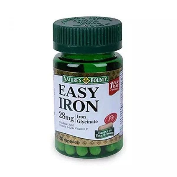 Nature'S Bounty Easy Iron 28Mg Capsules 30'S