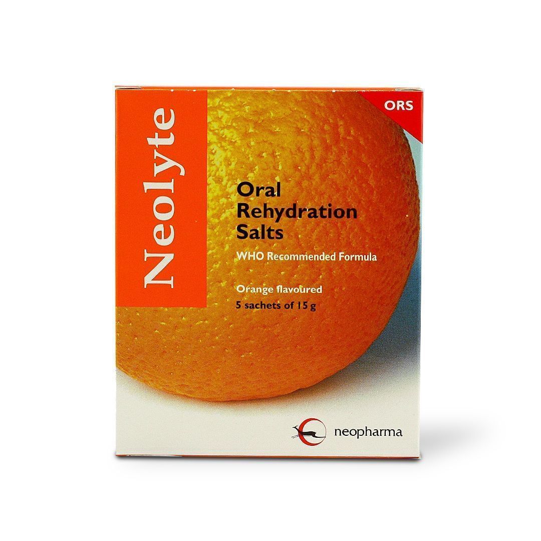 Neolyte Oral Rehydration Salts Orange Flavour 5 x 15 gr - Makkah Pharmacy
