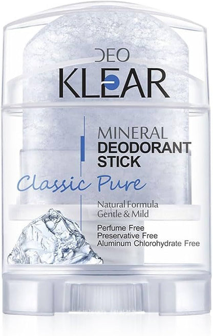 Deo Klear Classic Pure Mineral Deodorant Stick, 70g - Makkah Pharmacy