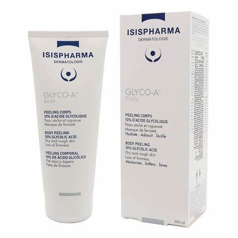 Isispharma 10% Glycolic Acid Body Peeling Cream for Dry & Rough Skin, 200ml - Makkah Pharmacy