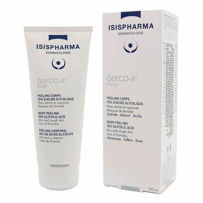 Isispharma 10% Glycolic Acid Body Peeling Cream for Dry & Rough Skin, 200ml - Makkah Pharmacy